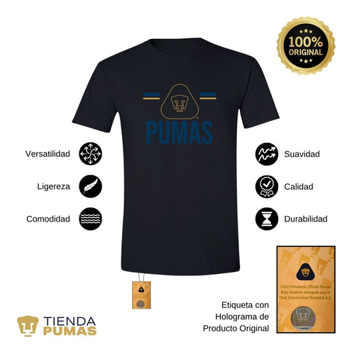 Playera Deportiva Hombre Pumas Unam Insignia
