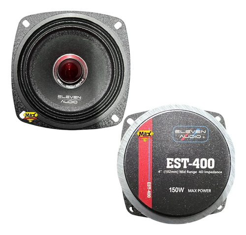 Medio Rango 4 Bobina De Voz Kapton Eleven Audio Est-400 Negro