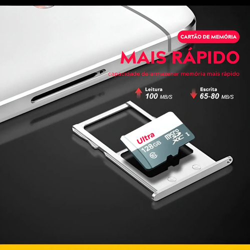 Kit C/ 4 Cartões Memória Sandisk Ultra 128gb C/ Adptador
