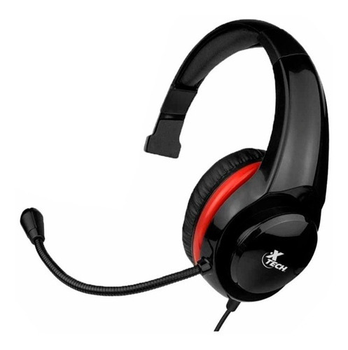 Monoauricular Gamer Xtech Molten Xth-520 Gaming Series Css Color Rojo Color De La Luz Negro