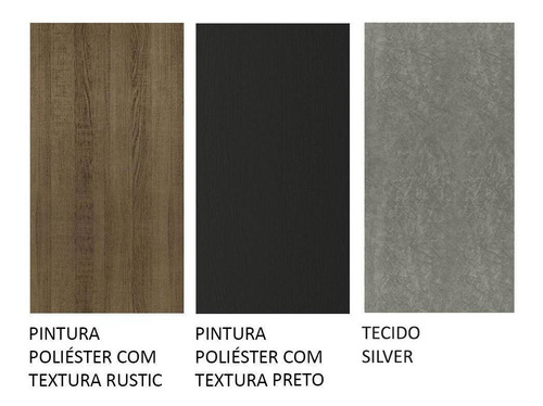 Sala Jantar Mesa Tampo Madeira 4 Cadeiras Ashley Madesa Rps Cor Rustic/Preto/Silver