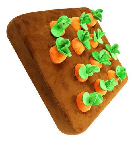 2 Perro Zanahoria Peluche Juguete Vegetal Fruta Snuffle Mat