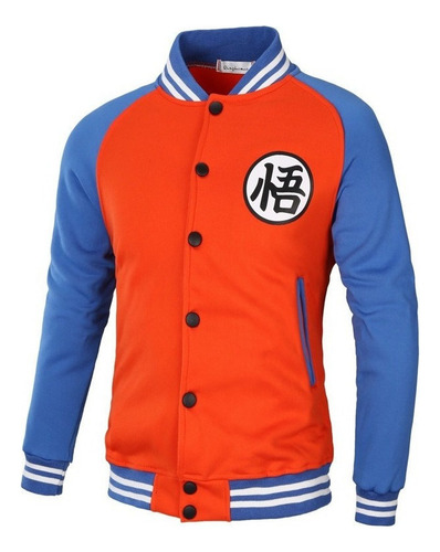 Chamarra De Béisbol Dragon Ball Goku Suéter Manga Raglan [u]