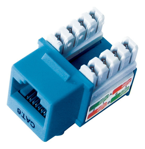 Dixon Kj8-c6-us/bln 4-pack Conector Jack Rj45 Cat6 Azul