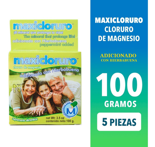 (5 Piezas) Cloruro De Magnesio 100gr Maxicloruro