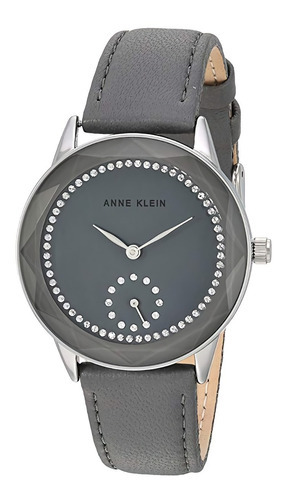 Reloj Mujer 34 Mm Correa De Piel Anne Klein Ak/3459gygy Color De La Correa Gris Oscuro Color Del Bisel Gris Oscuro Color Del Fondo Gris Oscuro