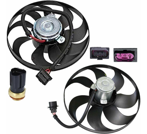 Kit 2 Motoventiladores Golf Jetta A4 Clasico Bettle 11-15 