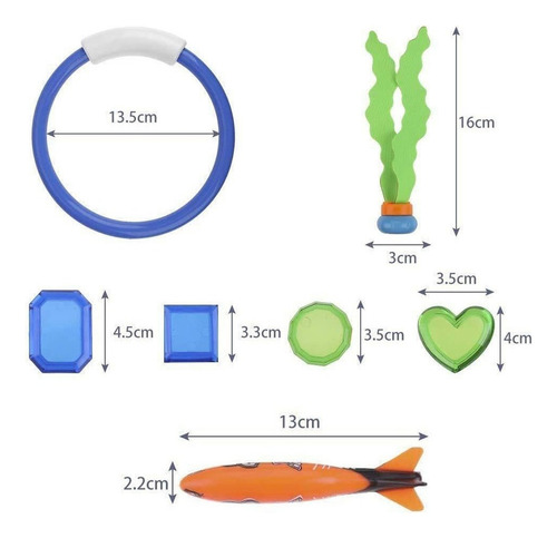Kit De Juguete De Buceo De La Piscina 22pcs