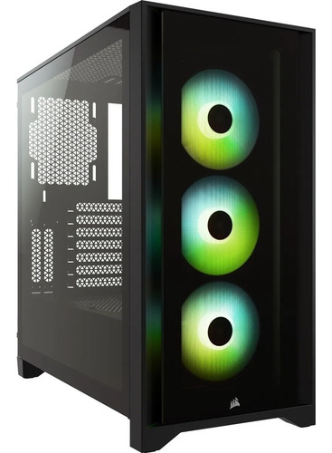 Imagen 4 de 9 de Gabinete Gamer Corsair Icue 4000x Rgb Tg Mid-tower Black