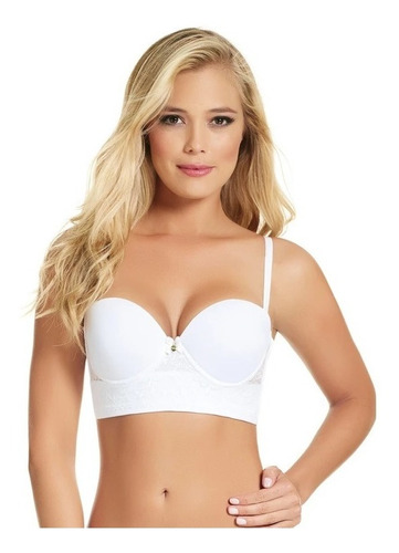 Bra Strapless Espalda Ancha Con Realce Haby 11417 Colombiano