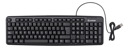 Teclado Steren Com-624 Usb Negro Español Qwerty