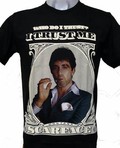 Camiseta Tony Montana Dólar, Playera Gangster Estilo