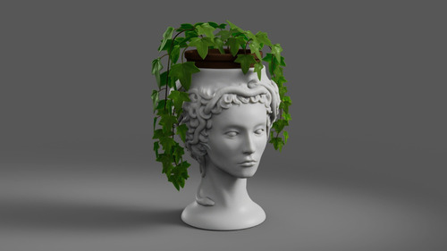 Matero Con Forma De Rostro Medusa Impreso En 3d