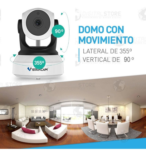 Camara Ip Wifi Inalambrica Motorizada Domo Hd Seguridad P2p Dvr Ir Sd Vstarcam