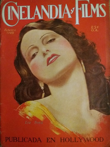 Revista Cinelandia Y Films Febrero De 1929 Hollywood 