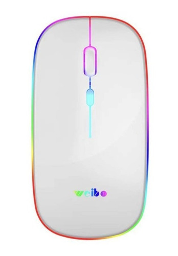 Imagen 4 de 5 de Mouse Raton Inalambrico Recargable Con Luz Bluetooth