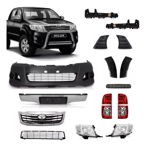 Kit Parachoque Dianteiro Hilux Pickup 2012 2013 2014 2015  