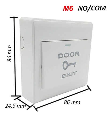 Boton De Salida Para Sistema De Control De Acceso Mod M6 Jwk