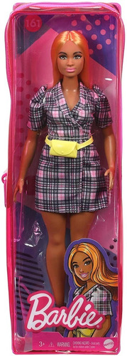Barbie Fashionista #161  Banano Neón - Cabello Rubio Naranjo