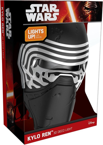 Star Wars Kylo Ren 3d Light Fx Lámpara Led Decorativa Pared