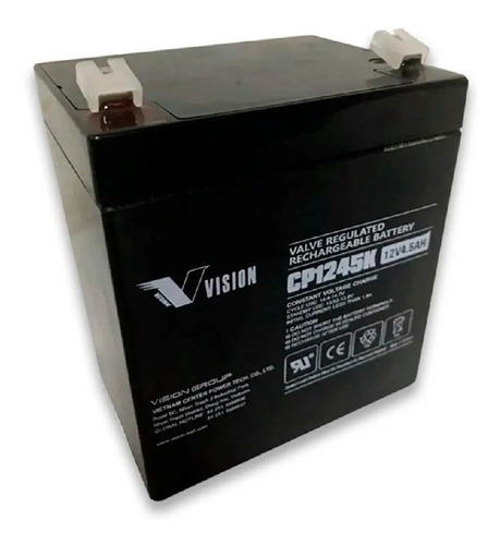 Imagen 1 de 1 de Bateria 12v 4.5ah Vision Cp1245k Ups