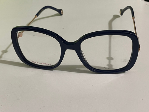 Lentes Carolina Herrera Ch0022 Col Azul Havana Original Azul (Usado)