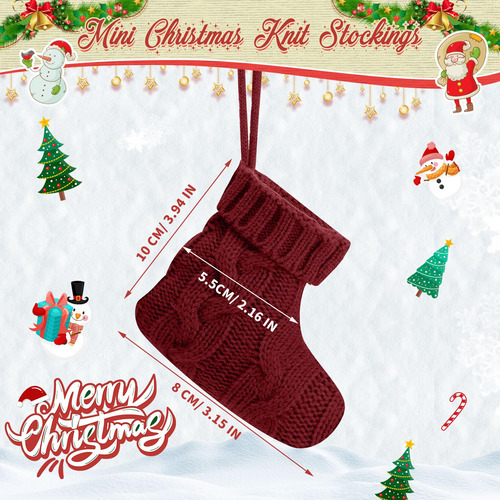 Mini Medias De Navidad 10 Cm Calcetines Colgantes Decorativo