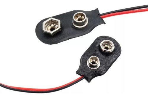 Conector Clip Para Bateria 9v Com Rabicho - 10 Peças