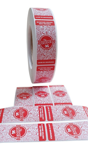 Imagem 4 de 7 de Lacre Delivery Destrutivel 7x3cm 7.000un