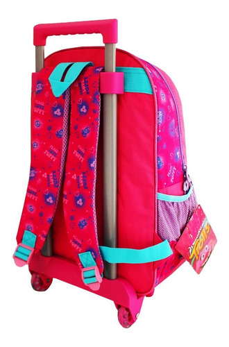 Imagem 4 de 8 de Mochila Rodinhas Infantil Escolar Trolls Poppy Clio Tr2238k