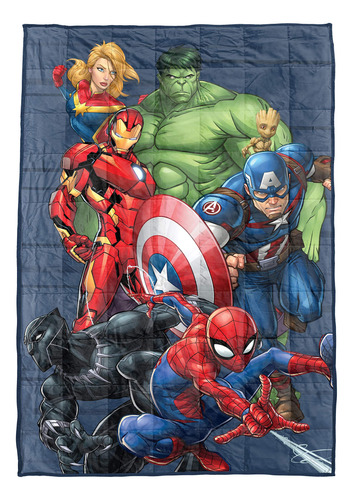 Jay Franco Manta Con Peso De Marvel Avengers Super Hero Squ