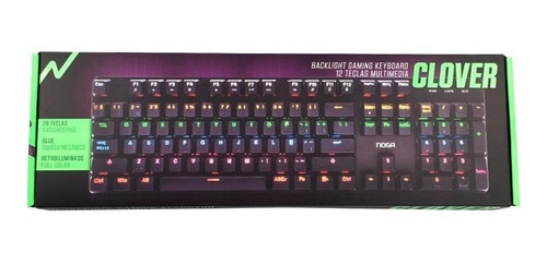 Imagen 2 de 2 de Teclado Mecánico Pc Gamer Noga Clover Rgb Luces Led