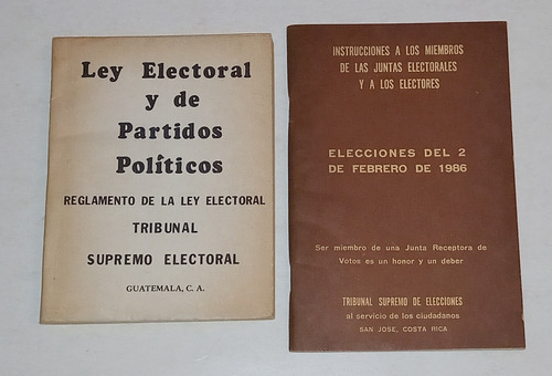 Ley Electoral Y P. Políticos Guatemala/elecciones Costa Rica