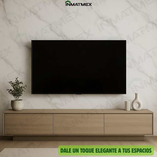 Panel Tipo Marmol Para Cocinas 4pz 60x120 Cm Inmatmex Color Blanco MÁRMOL 60X120