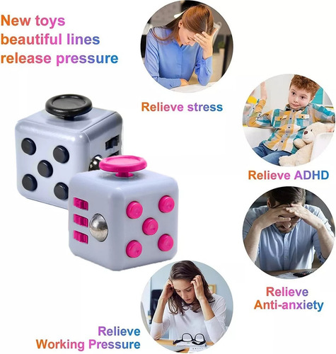 Fidget Cube Juguetes Antiestres Blue Handle Set Anti Estres