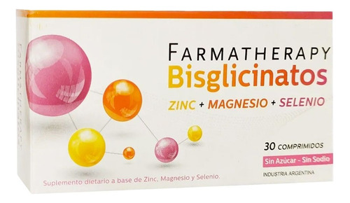 Farmatherapy Bisglicinatos Magnesio Selenio Zinc 30 Comp Sabor No