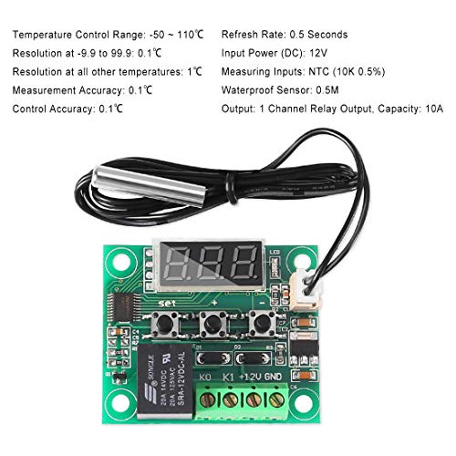 6pcs Temperature Controller Module Xh-w1209 Lcd Display...