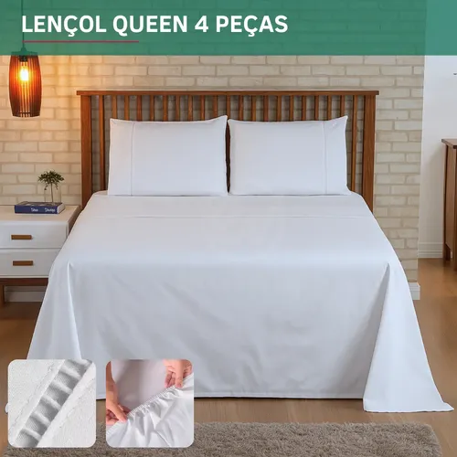 Jogo de Cama Queen Percal 400 Fios