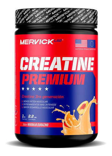 Creatina Premium 1kg Glutamina Taurina Maltodextrina Mervick