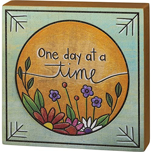 One Day At Time Block Sign