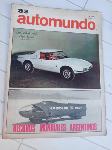 Automundo N.33 Fiat Abarth 1000 Coupe Speciale Records Mund.