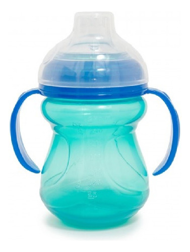 Vaso Bebe Pico De Silicona Asas Y Tapa 240ml Love 9142