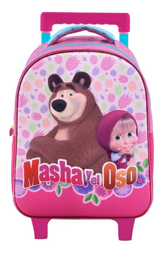 Mochila Carro Jardin 14p Masha Y El Oso Footy Mundo Manias