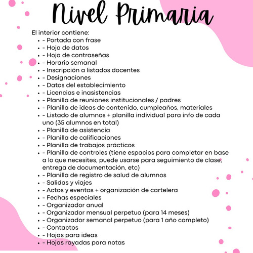 Agenda Docente Jardín- Nivel Inicial - Perpetua Manzanita Personalizada Minitu 0