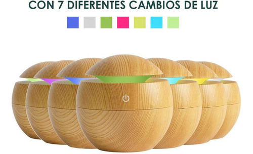 Difusor De Aromas Aromaterapia Con 7 Luces De Colores Led