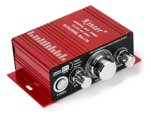 Mini Amplificador De Sonido Mp3 Rojo Para Coche, Hogar