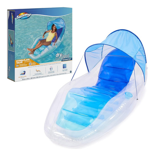 Swimways Dry Float Shadester Pool Float, Silla Reclinable In