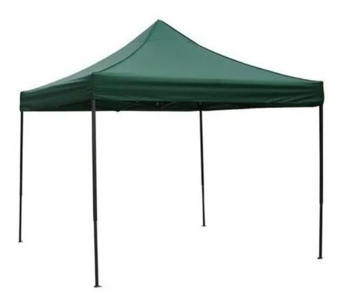 Gazebo Plegable 3 X 3 Mt Reforzado Verde Lona Toldo Impermea