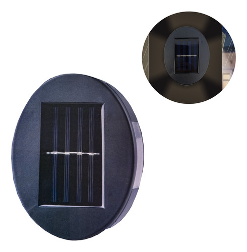 Foco Aplique Solar Led Decoración Fotocélula Calida 4 Led