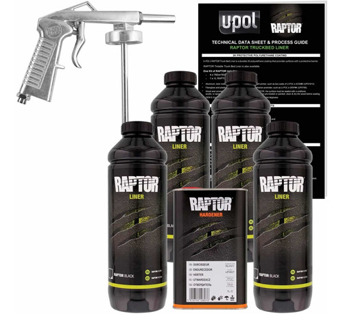 Raptor Liner Negro Kit De Pintura Recubrimiento De Uretano